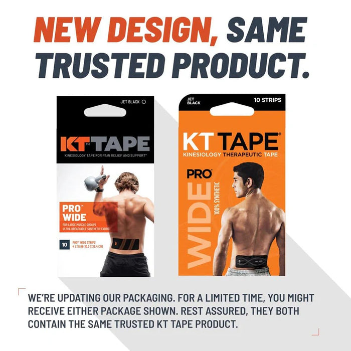 KT Tape Pro Wide Sporttape - Voorgesneden - 10 x 25 cm - 10 stuks